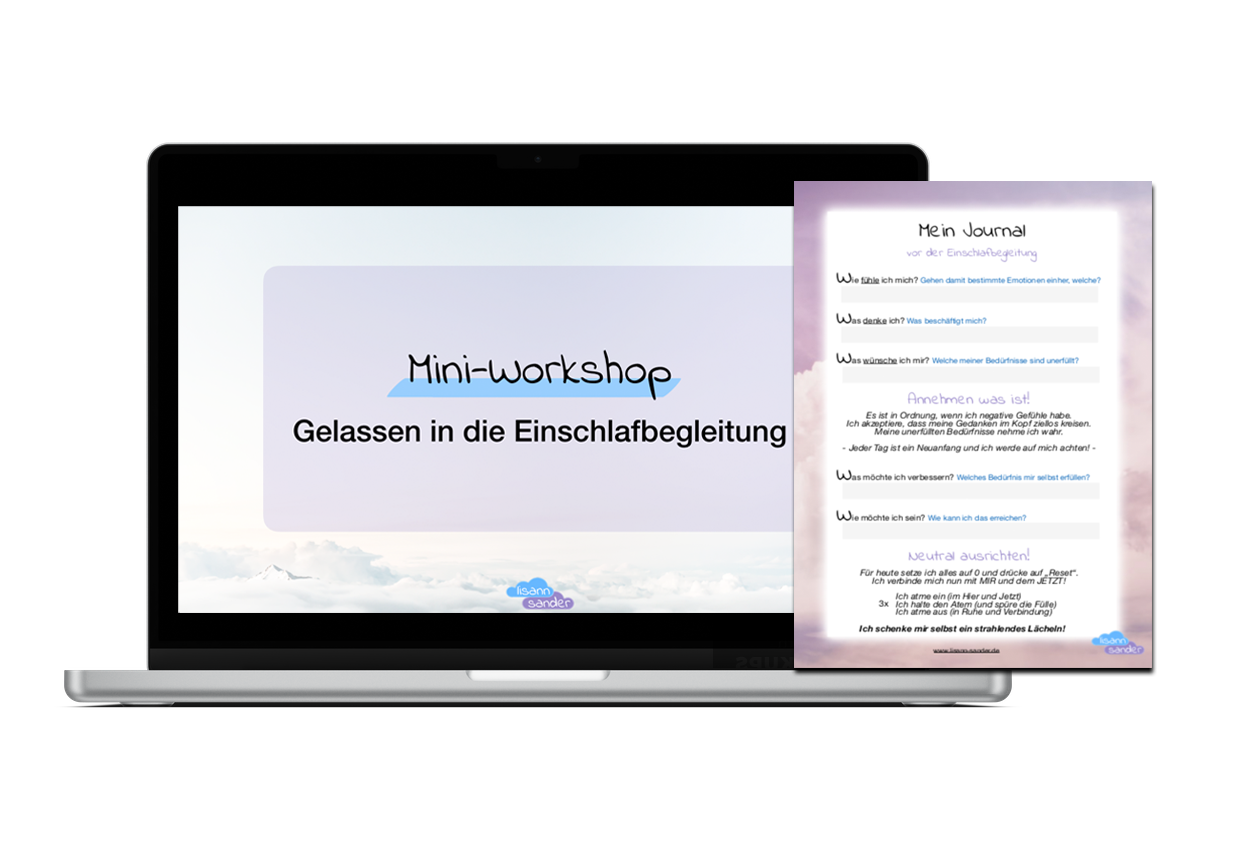 Mini-Workshop mit Journal und Self-Check-in zur Einschlafbegleitung