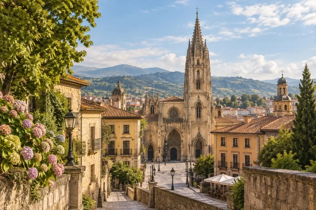 Kathedrale und Altstadt von Oviedo in Nordspanien